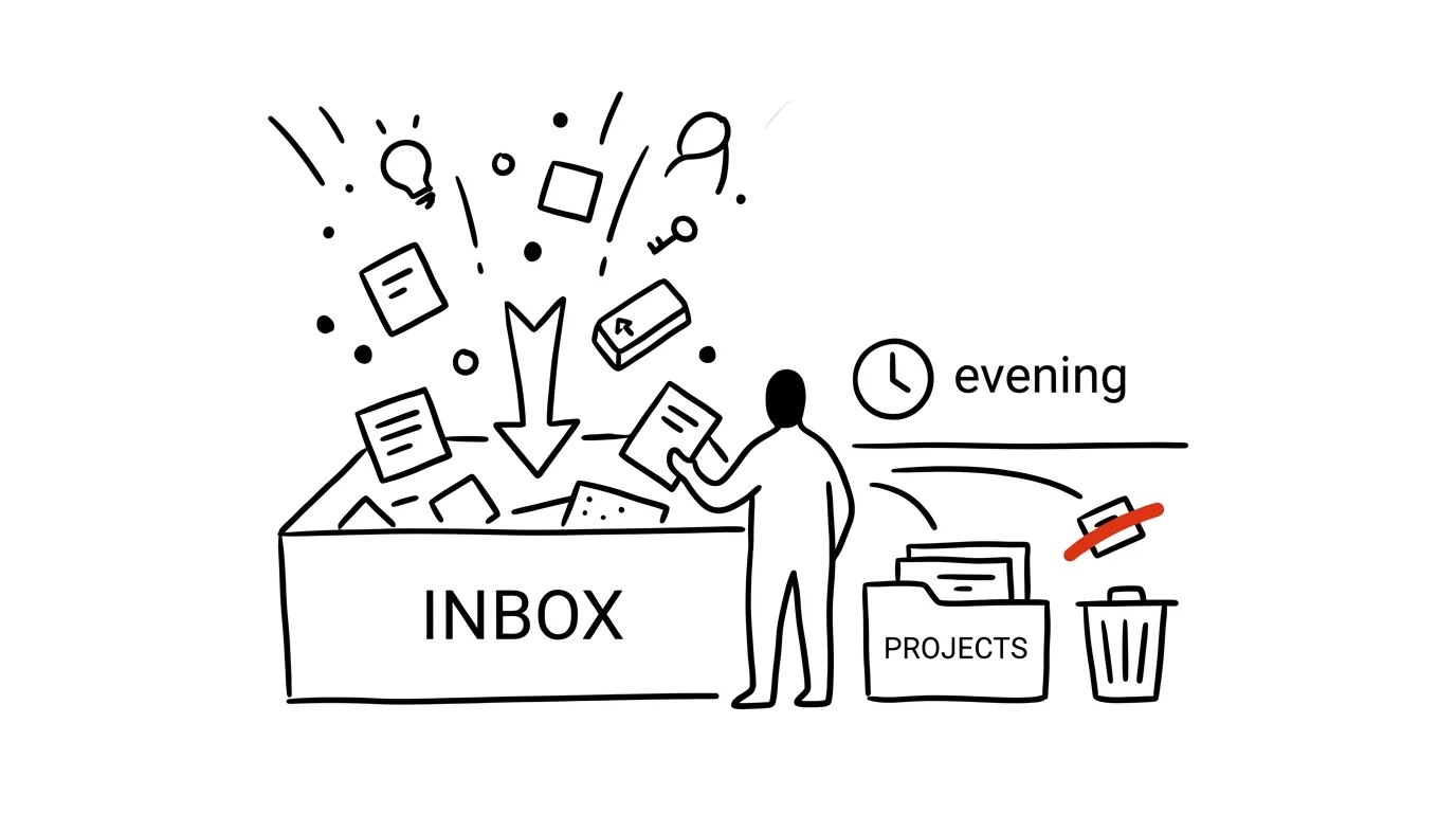 Illustration for: The Todoist Inbox: everything goes in, sort it out later