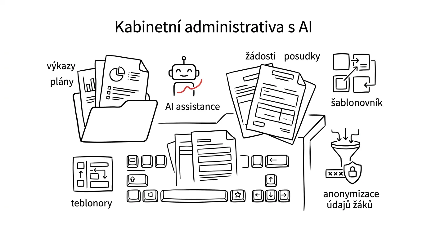 Illustration for: Teacher Admin Work with AI: Reports, Plans, Grant Applications