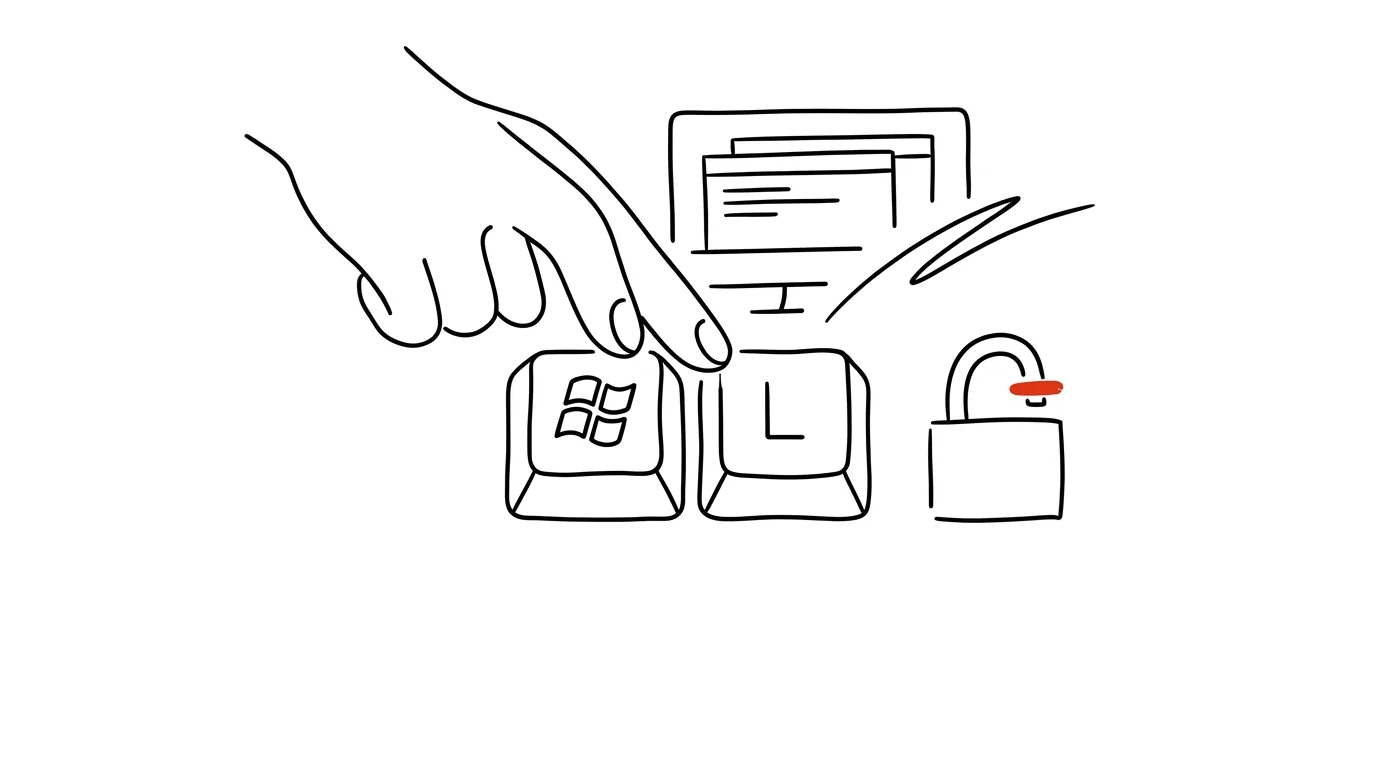 Illustration for: Win + L: lock your computer every time you step away