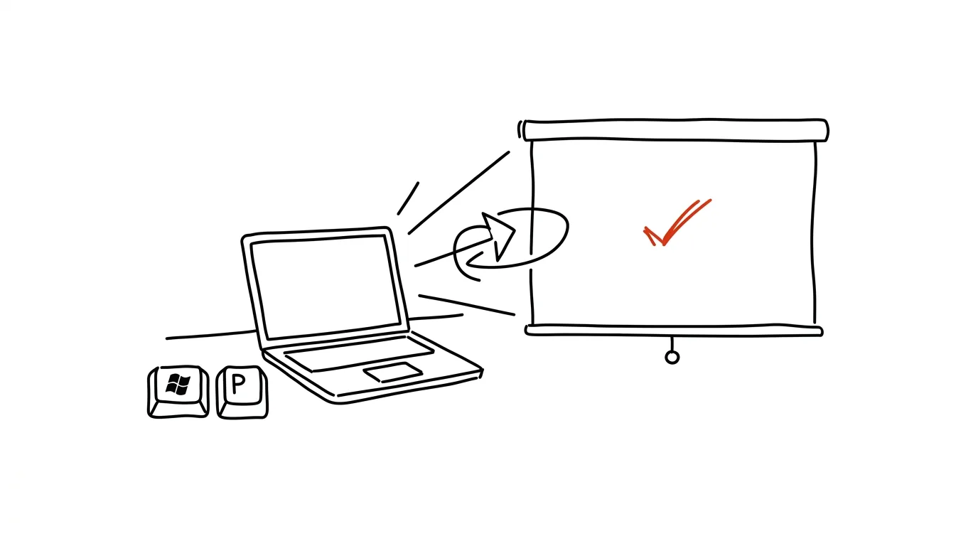 Illustration for: Win + P: a second monitor without digging through settings