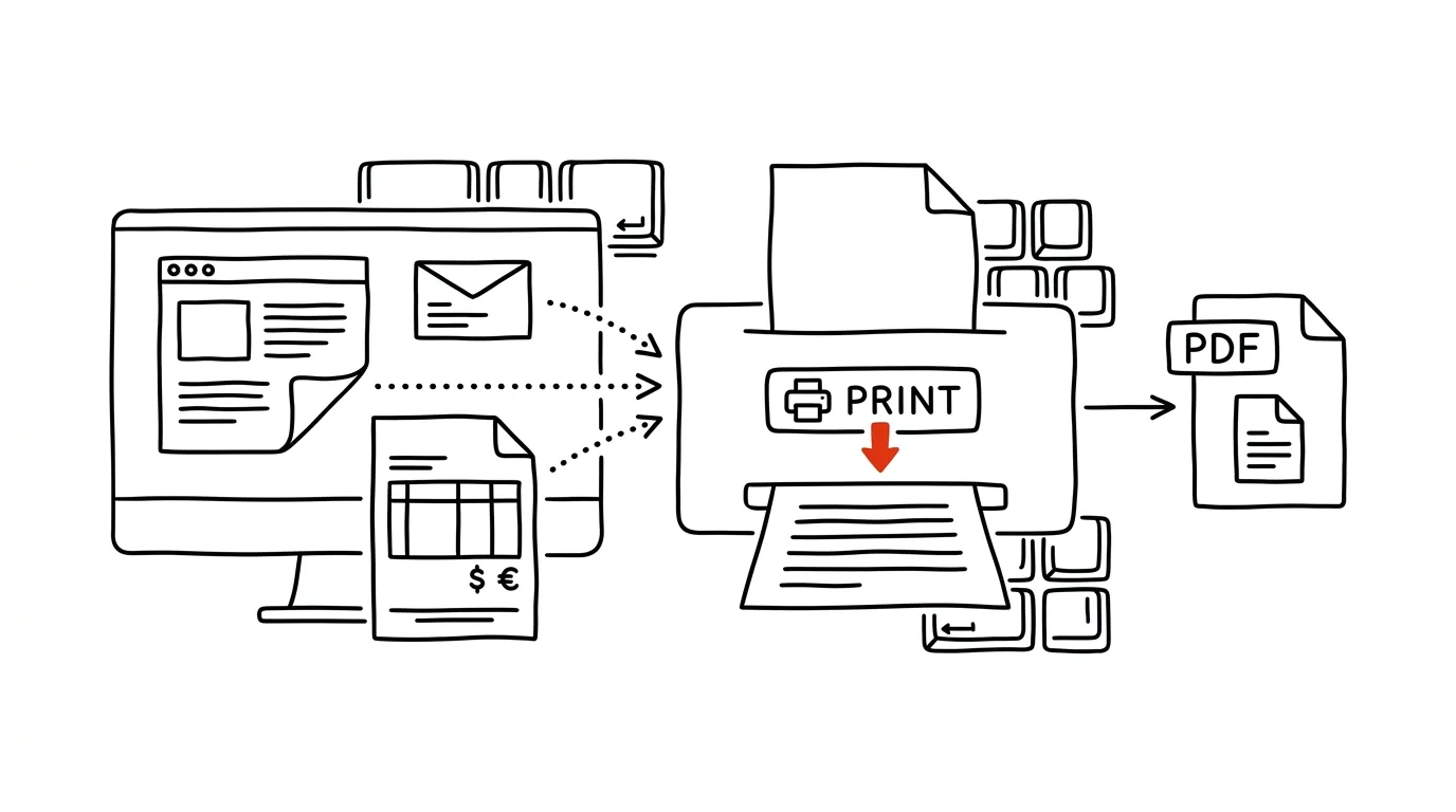 Illustration for: Print to PDF: turn anything into a PDF