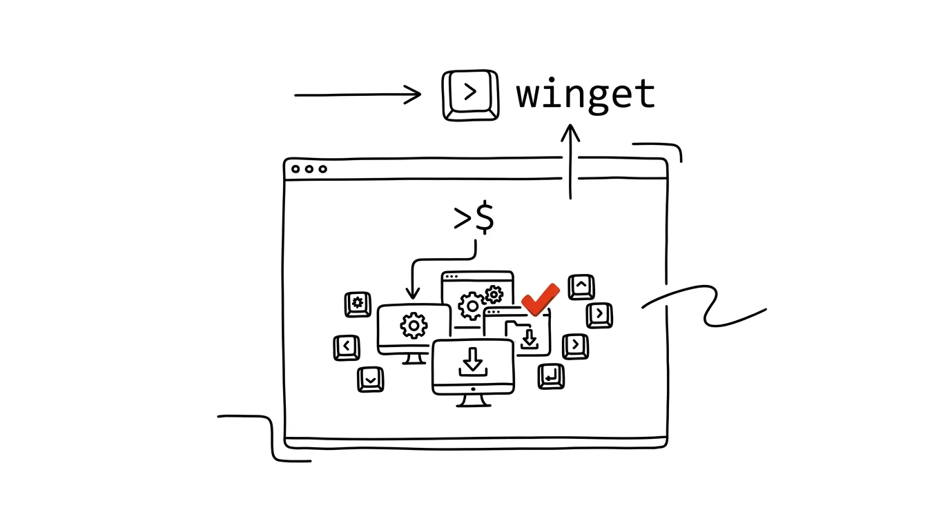 Illustration for: winget: install and update programs with one command